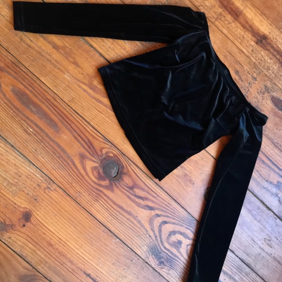 🥂 Scott McClintock Velvet Off The Shoulder Top - Picture 2 of 4